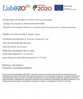 PROJECTO PORTUGAL 2020 - Wulmet